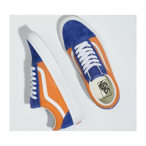 Vans Old Skool Low Mens Lifestyle Skate Shoes Blue Apricot VN0A4U3BWTJ NEW Sz 8 - Picture 3 of 6